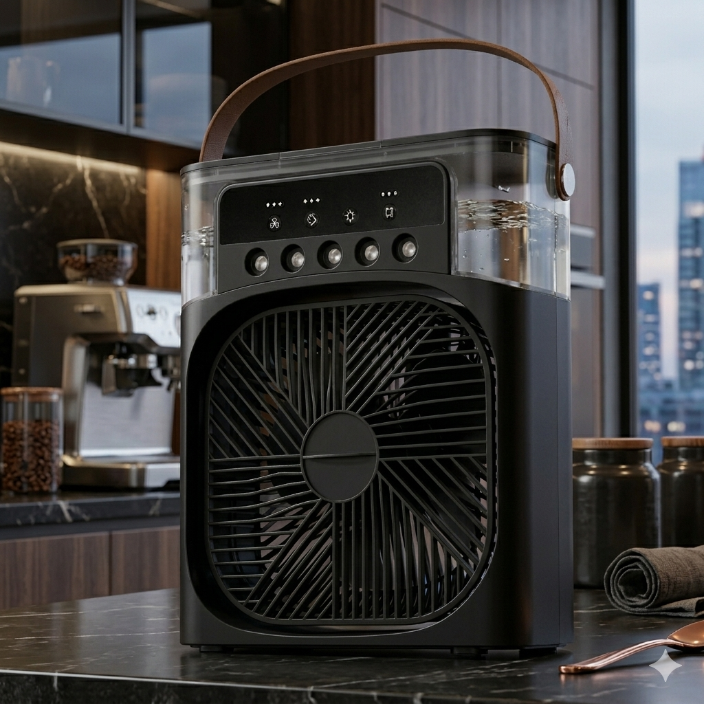 Ventilador de Aire Portátil con Humidificador