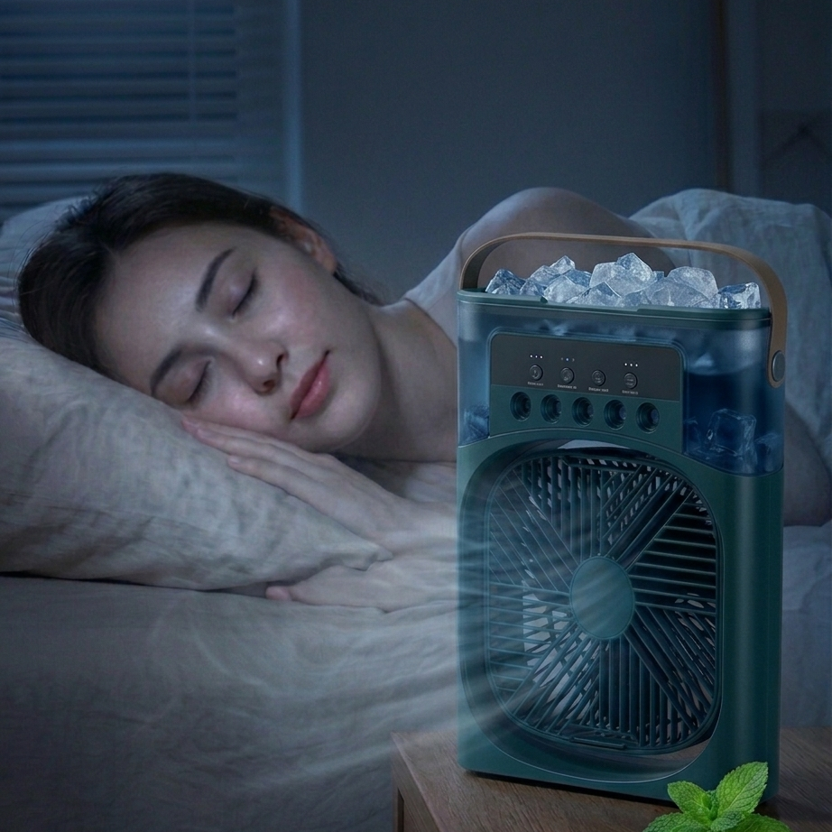 Ventilador de Aire Portátil con Humidificador