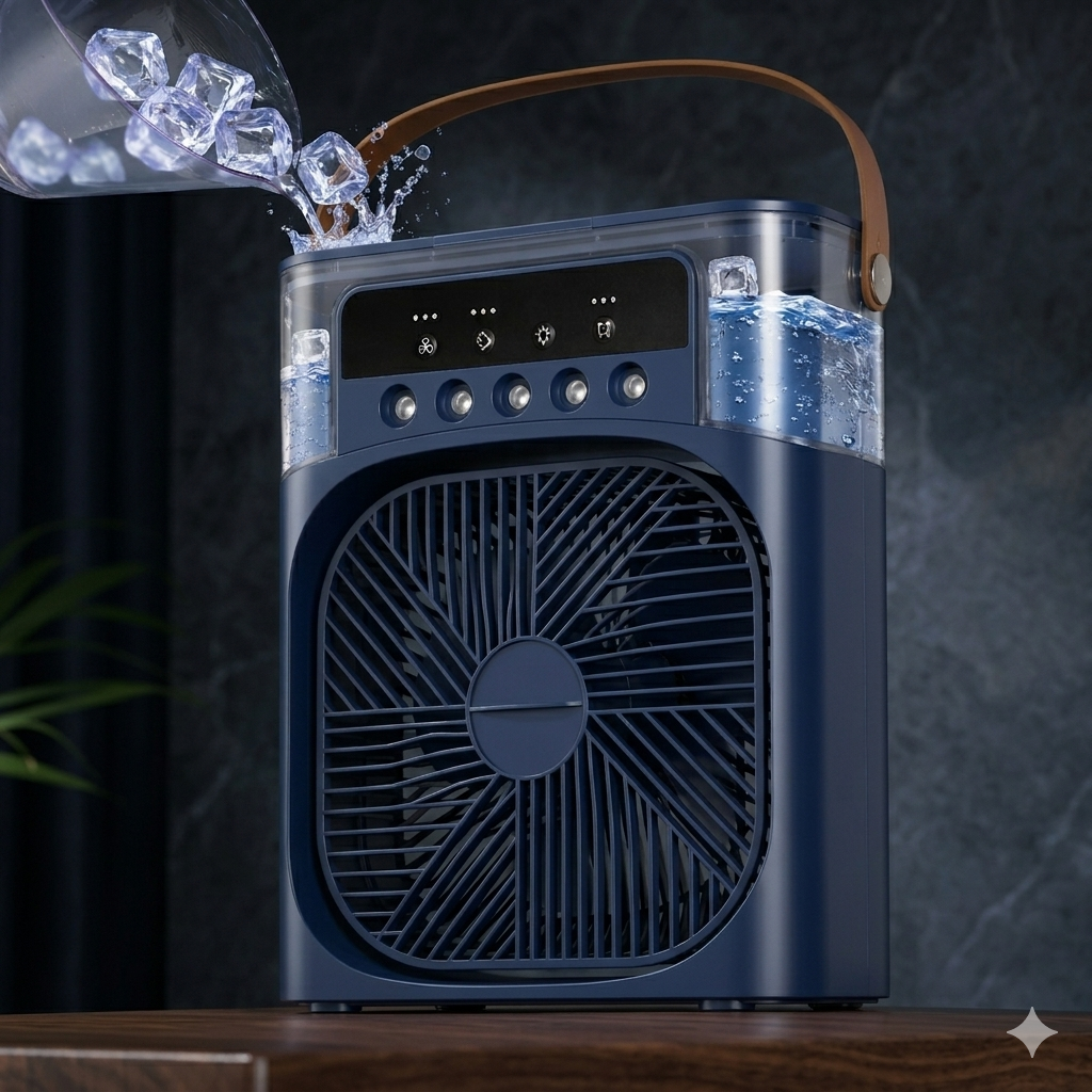 Ventilador de Aire Portátil con Humidificador
