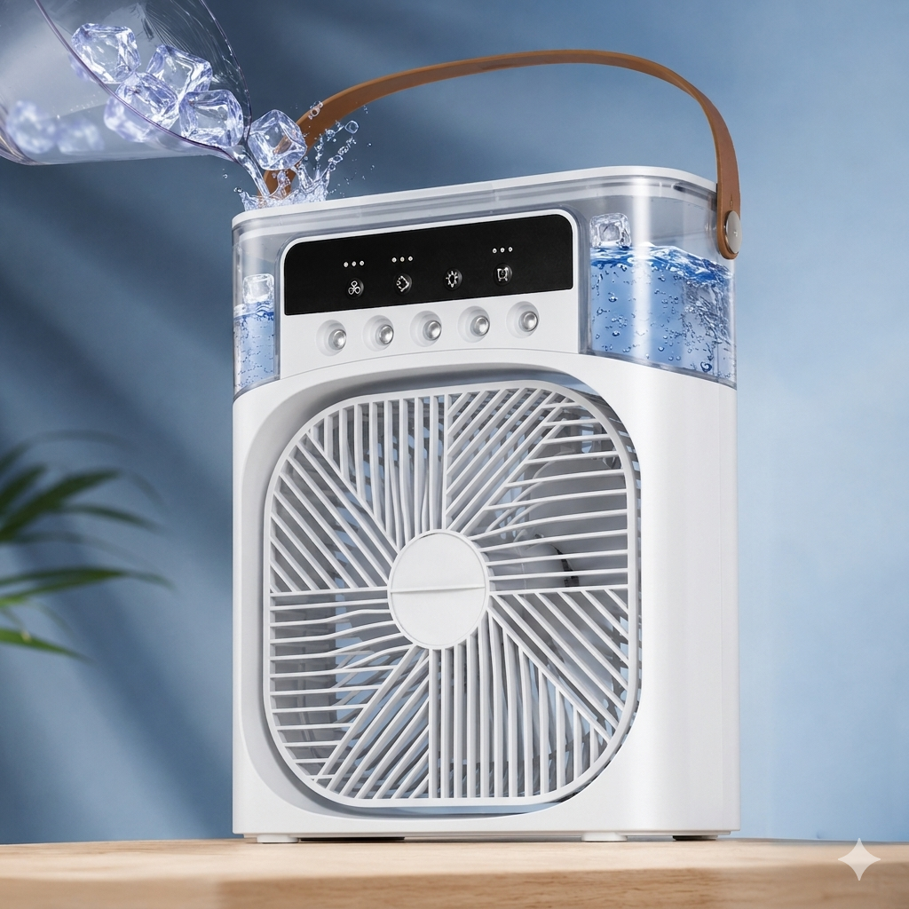 Ventilador de Aire Portátil con Humidificador